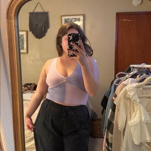 Patchwork Purple Crop Top